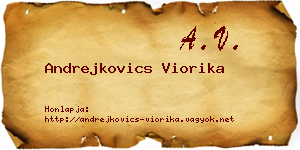 Andrejkovics Viorika névjegykártya